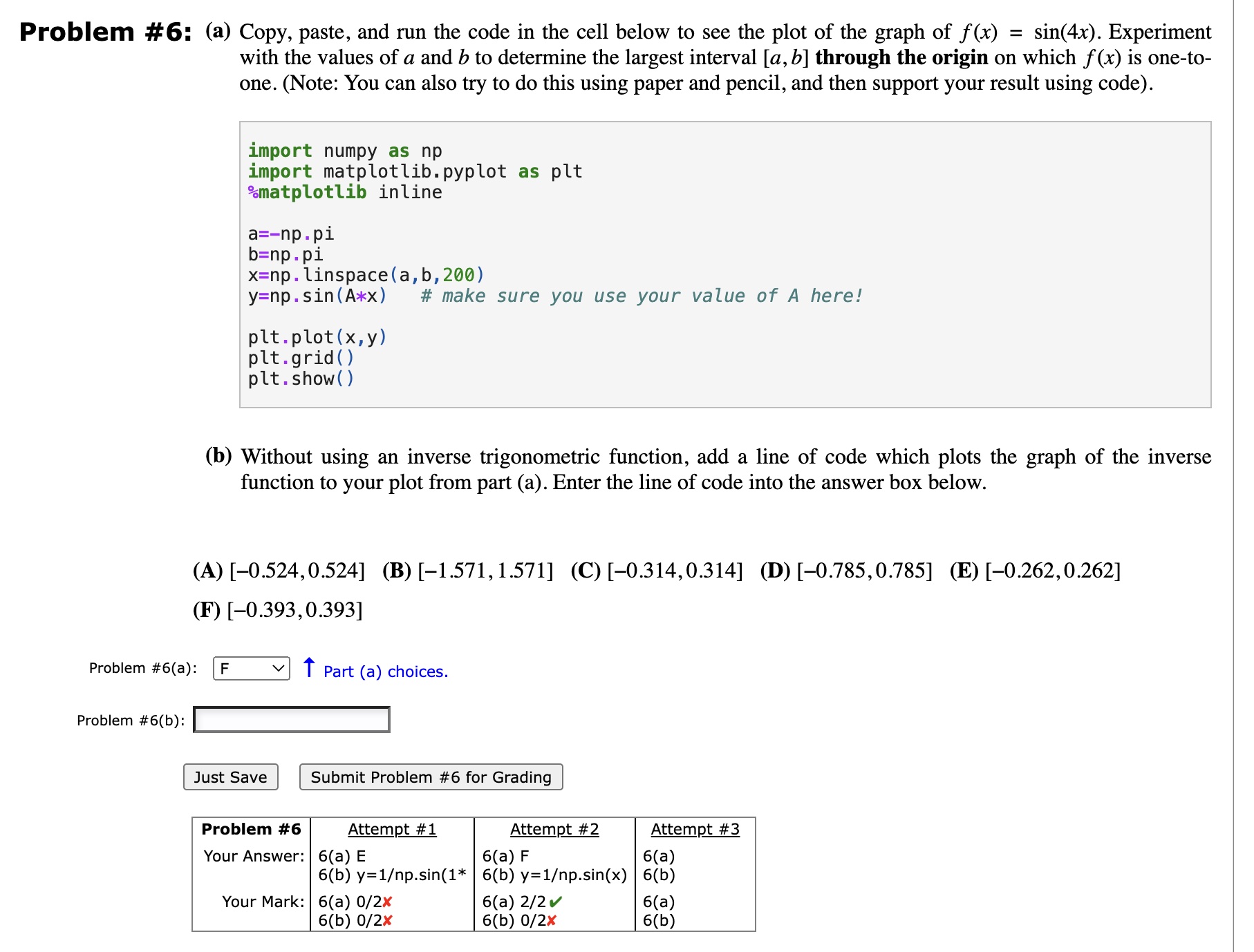  b) Without using an inverse trigonometric function, add a line of