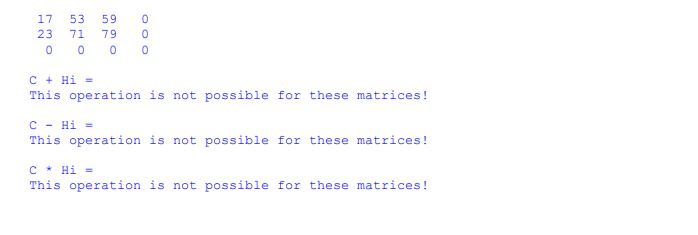 size mx n, in which ai denotes the element of A in