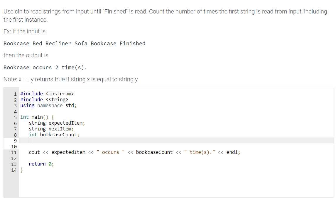 How to do the code? Thanks in advance! Use cin to read