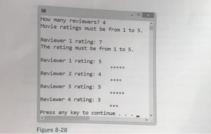 a program that displays movie ratings in a bar chart, similar to