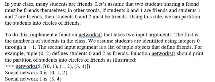  I need a python script of this question, using the set()