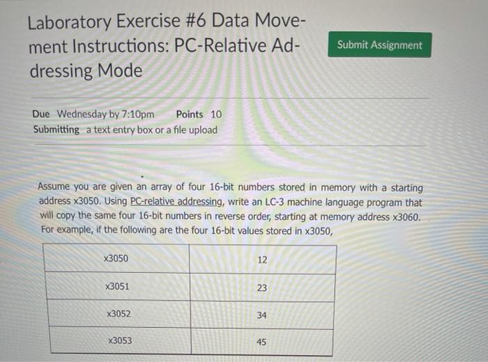  computer organization i dont know Laboratory Exercise #6 Data Move- ment