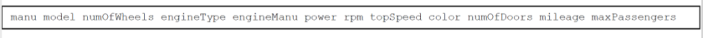 this assignment. Vehicle (base class), Car, Plane, and Rocket (3 Child Classes).
