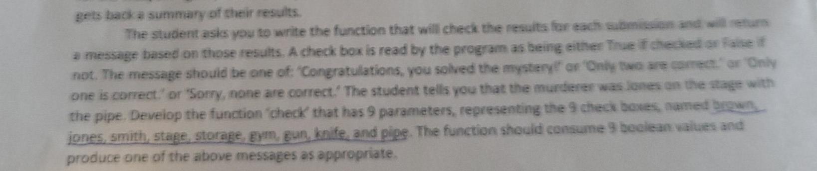 simple python gets back a summary of their results. The student