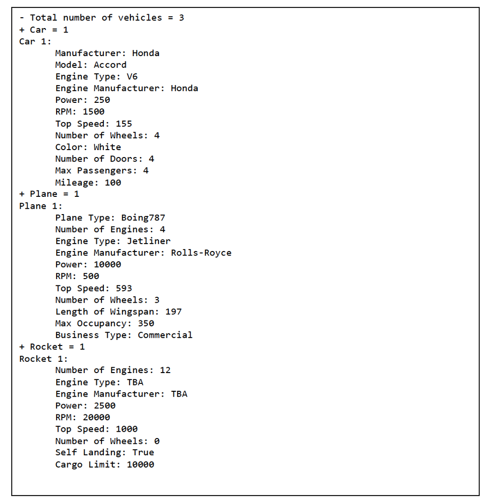 of type Rocket will be passed into your program as argument 4,