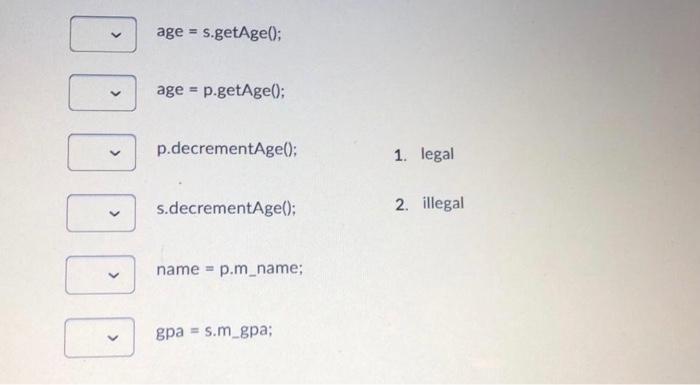 (String name, int age) m name = name; m_age'= age; ) public