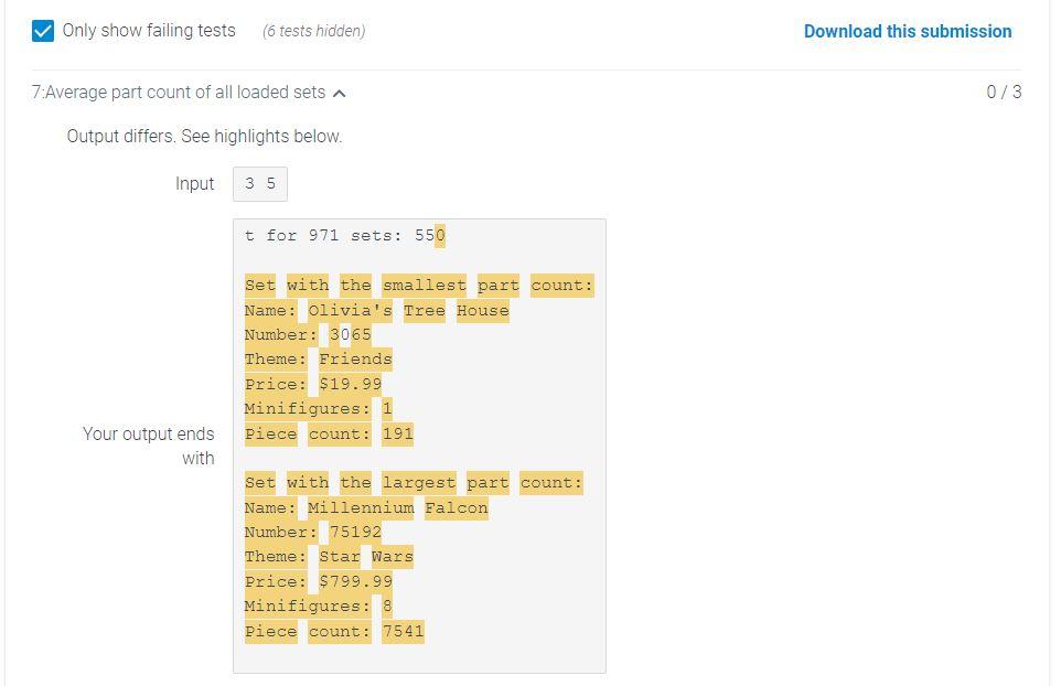 Can you help me with this assignment. I am getting unexpected outputs