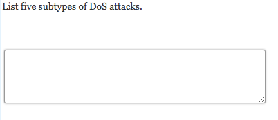  List five subtypes of DoS attacks
