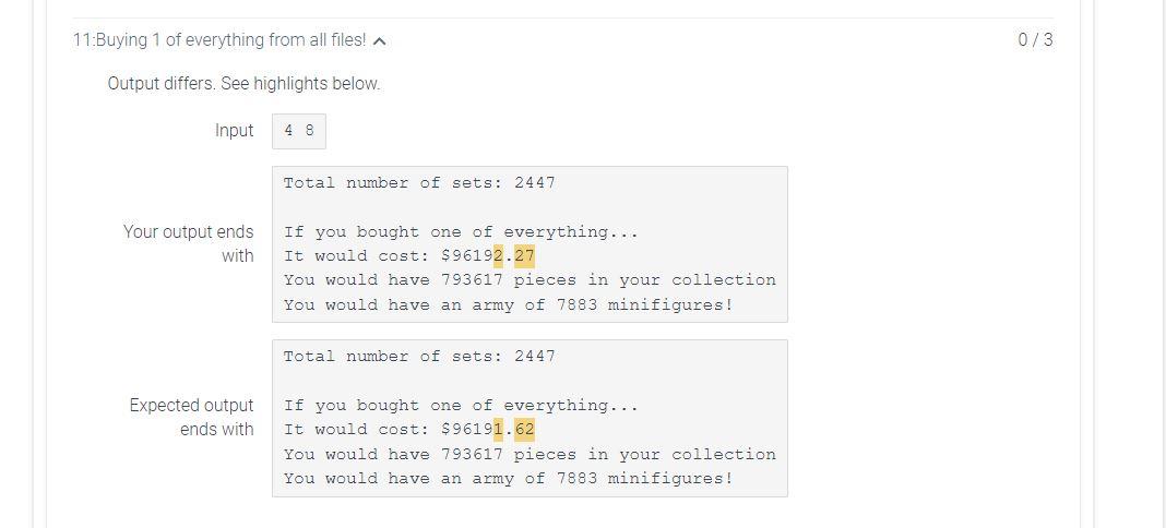 $1.95 Your output ends Minifigures: 1 with Piece count: 24 Most expensive