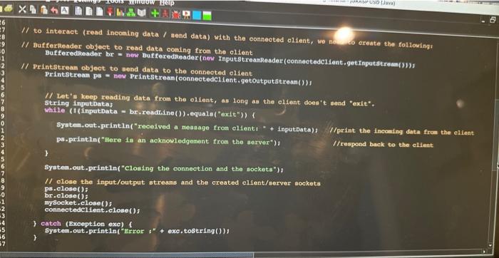 you should find these statements on the terminal of the server side