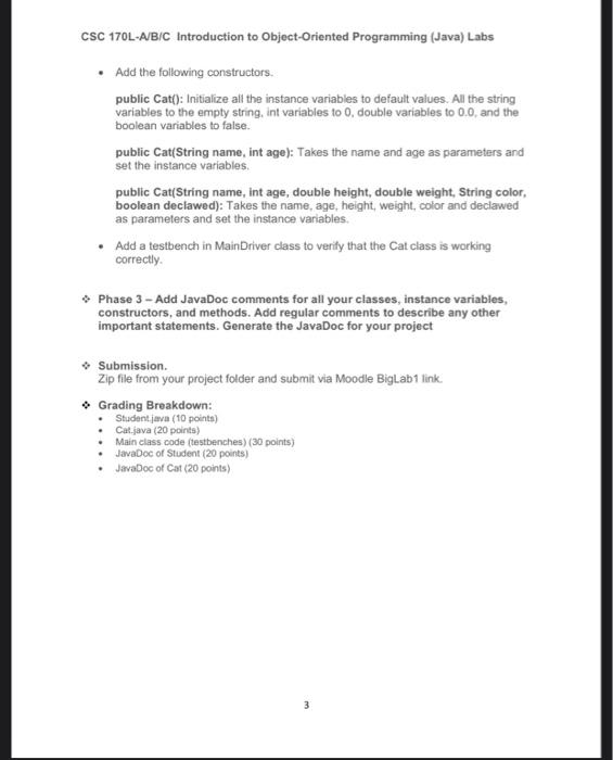 this lab is to learn the followings: Learn more about classes, objects,