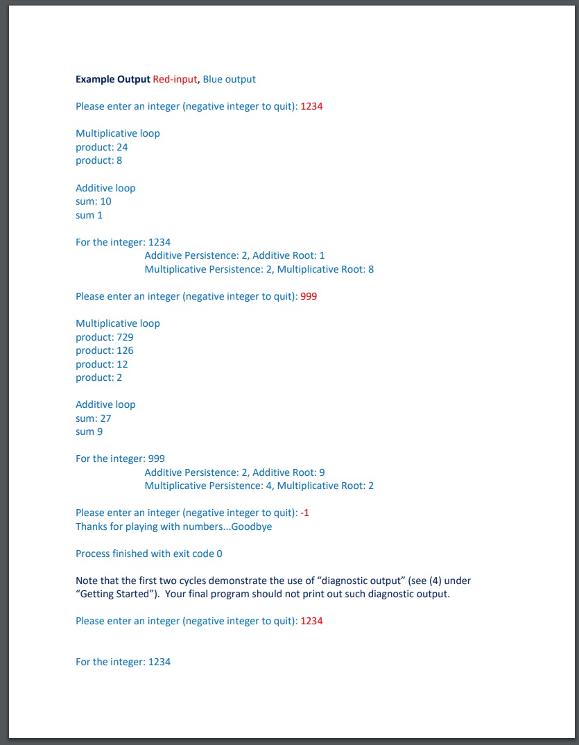 a program that prompts the user for an integer and then determines