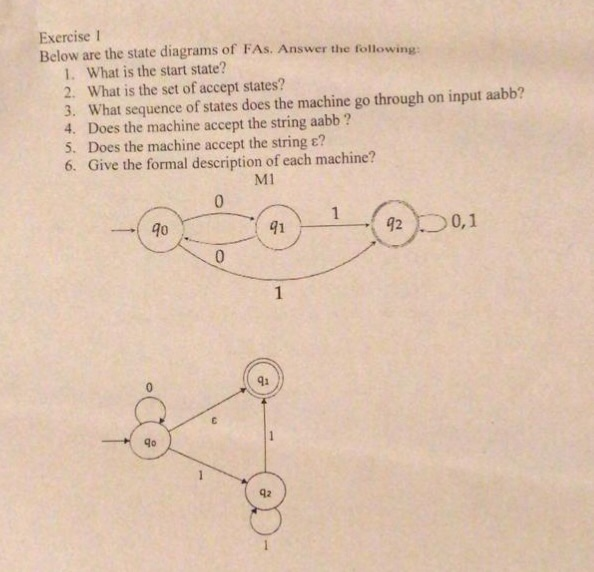 Do it with explaining please. Exercise 1 Below are the state