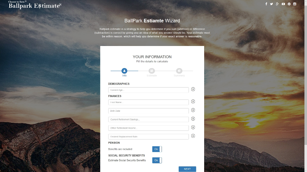 Draw the wireframes for the form filling website given below. Choose to