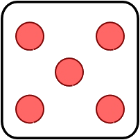 the code as demonstrated in the practice exercises. Center a die image