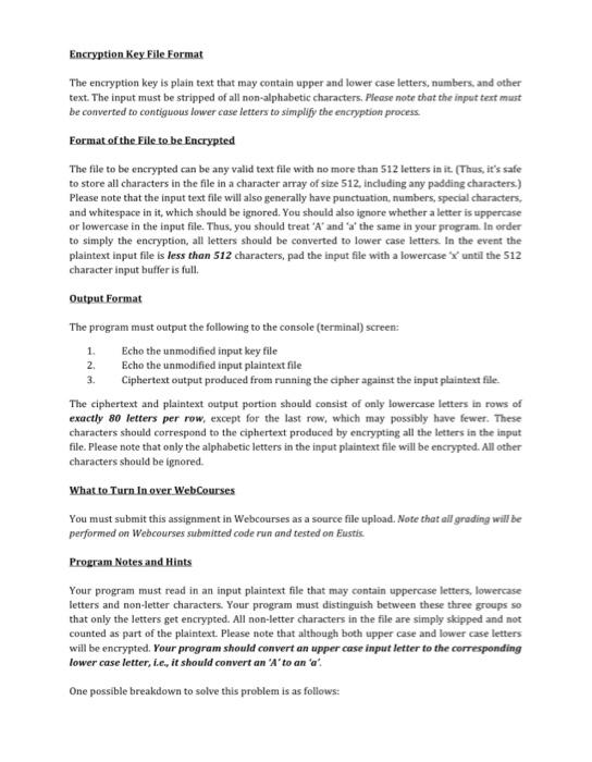 the alphabetic letters in a file using the Vigenre cipher. Your program