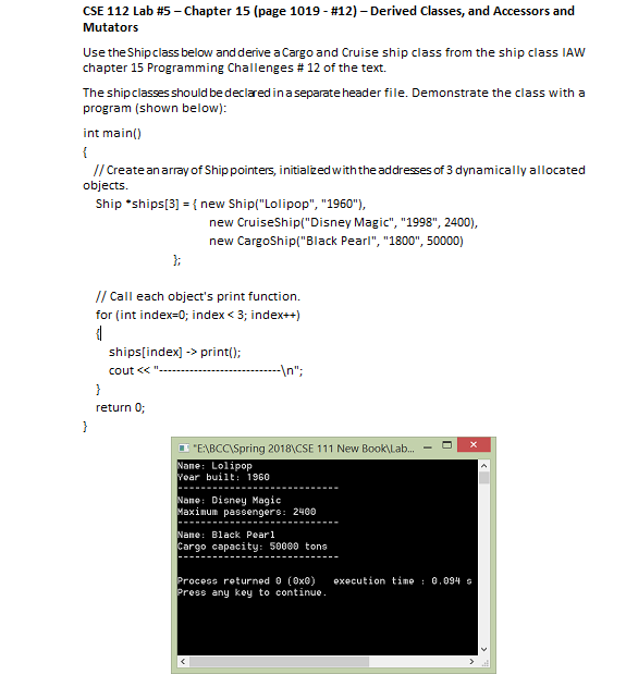 please make the ship classes be declared in a separate header file.