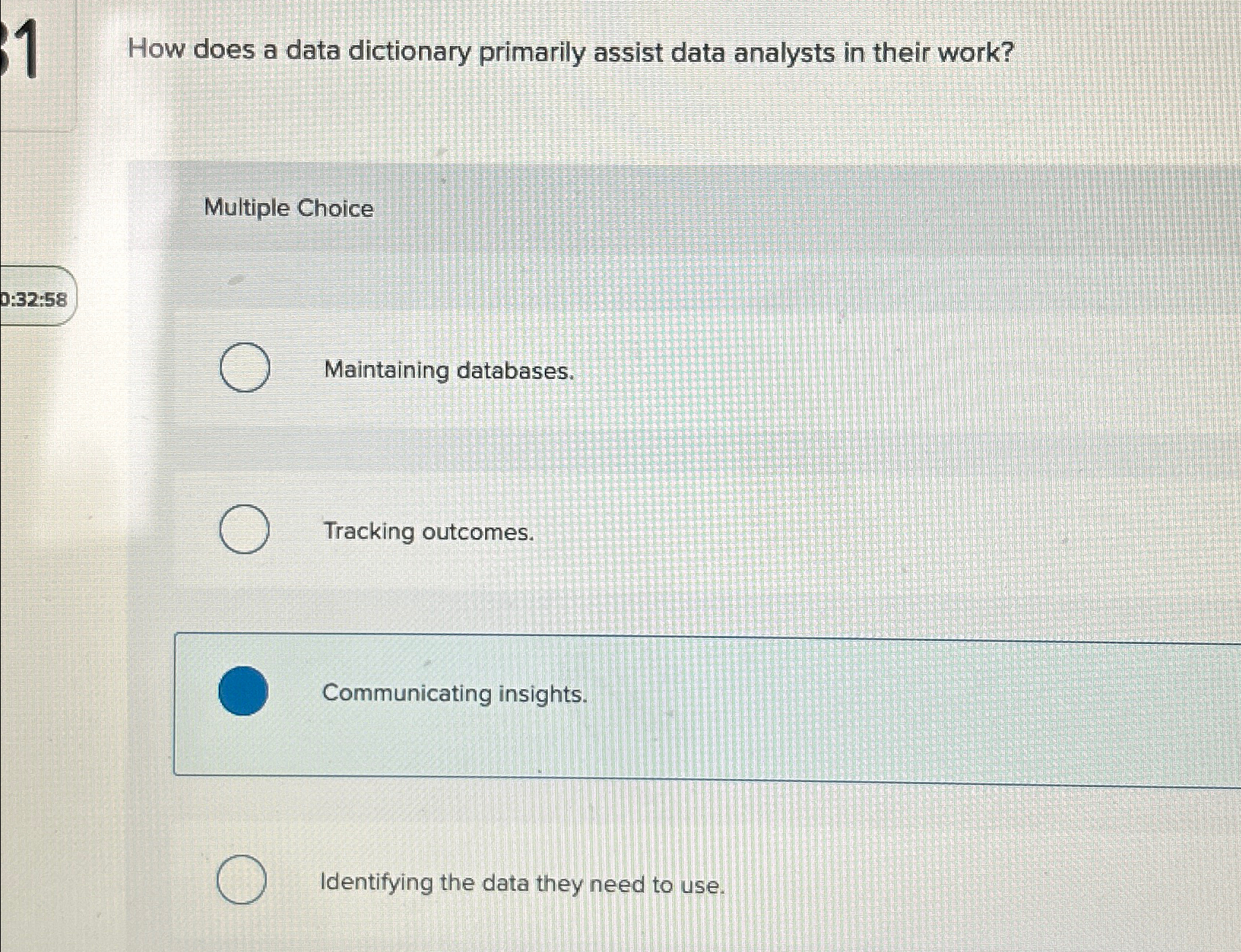  1 How does a data dictionary primarily assist data analysts in