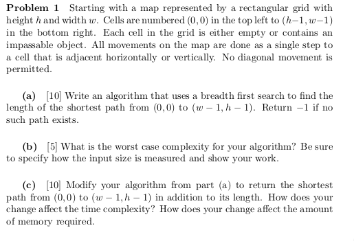 Please explain each step Problem 1 Starting with a map represented