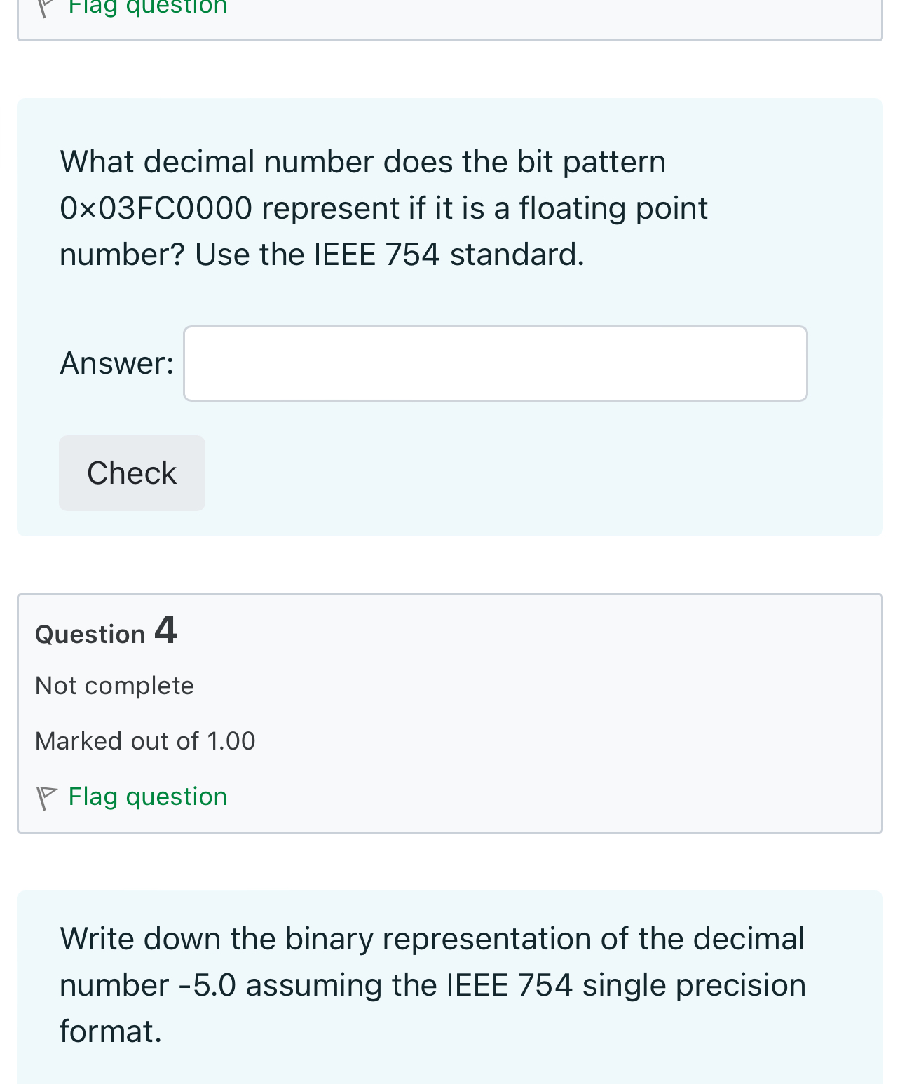  What decimal number does the bit pattern 003FC0000 represent if it