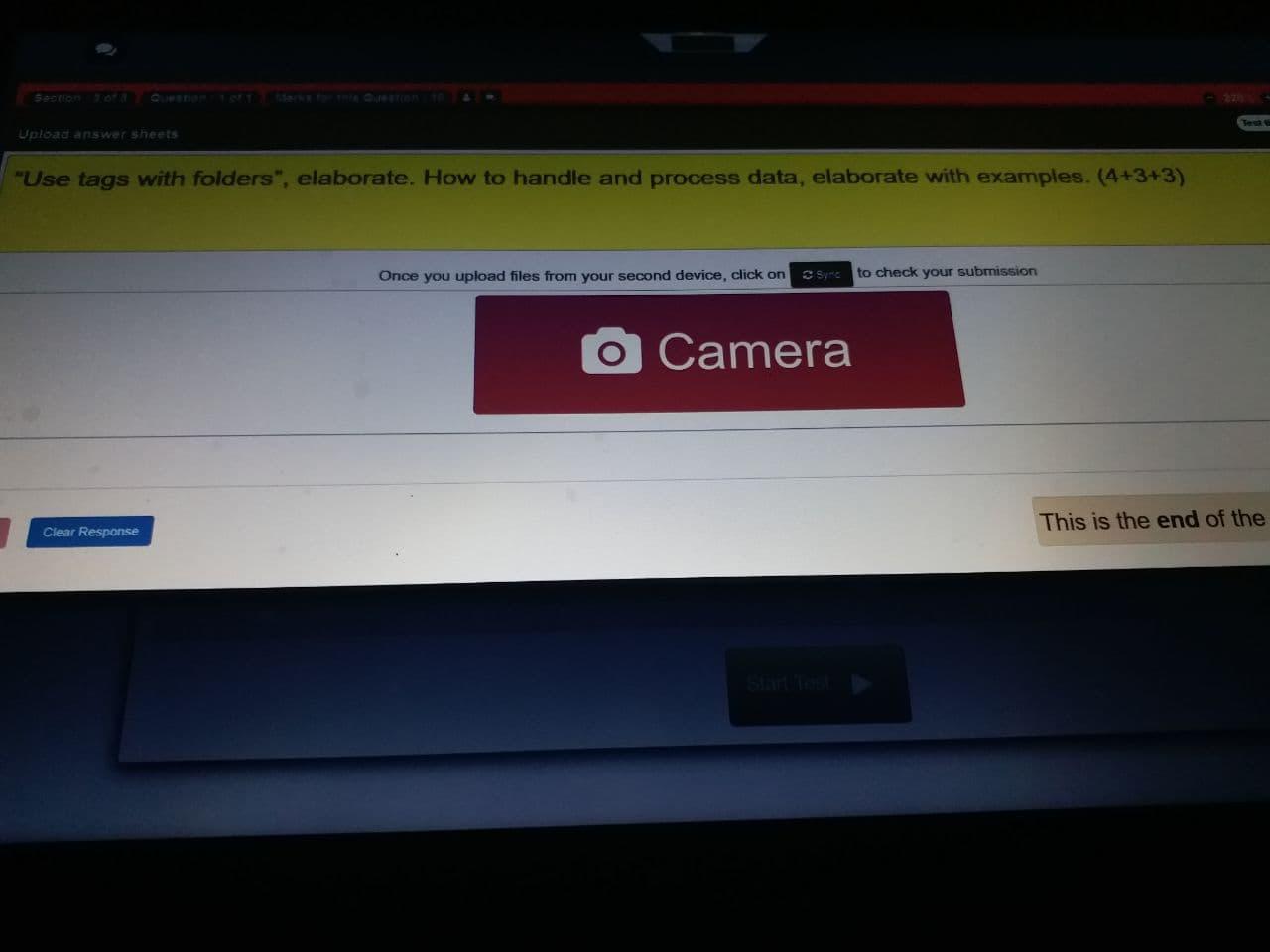 please answer with in 8 minutes Upload answer sheets "Use tags