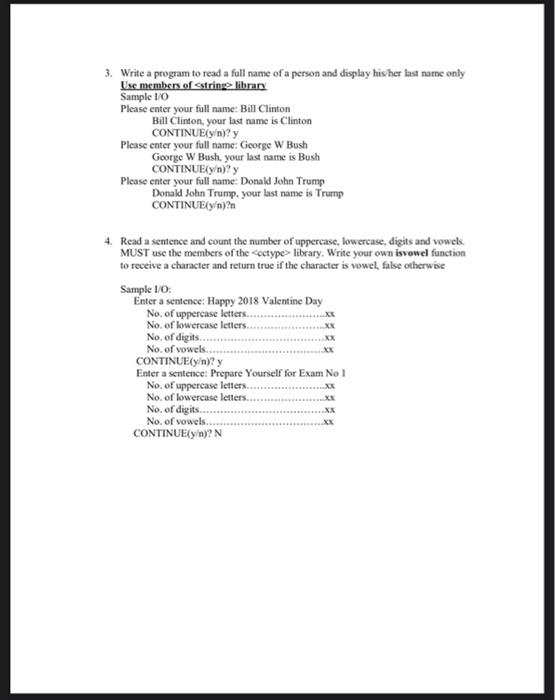 I/O 1. I can count the number of upper case, lower case,