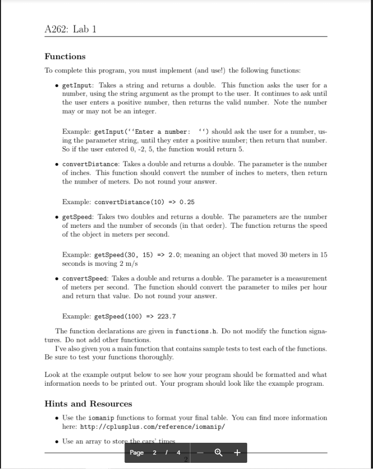 Lab 1: Speed Sensors You may have seen a set of wires