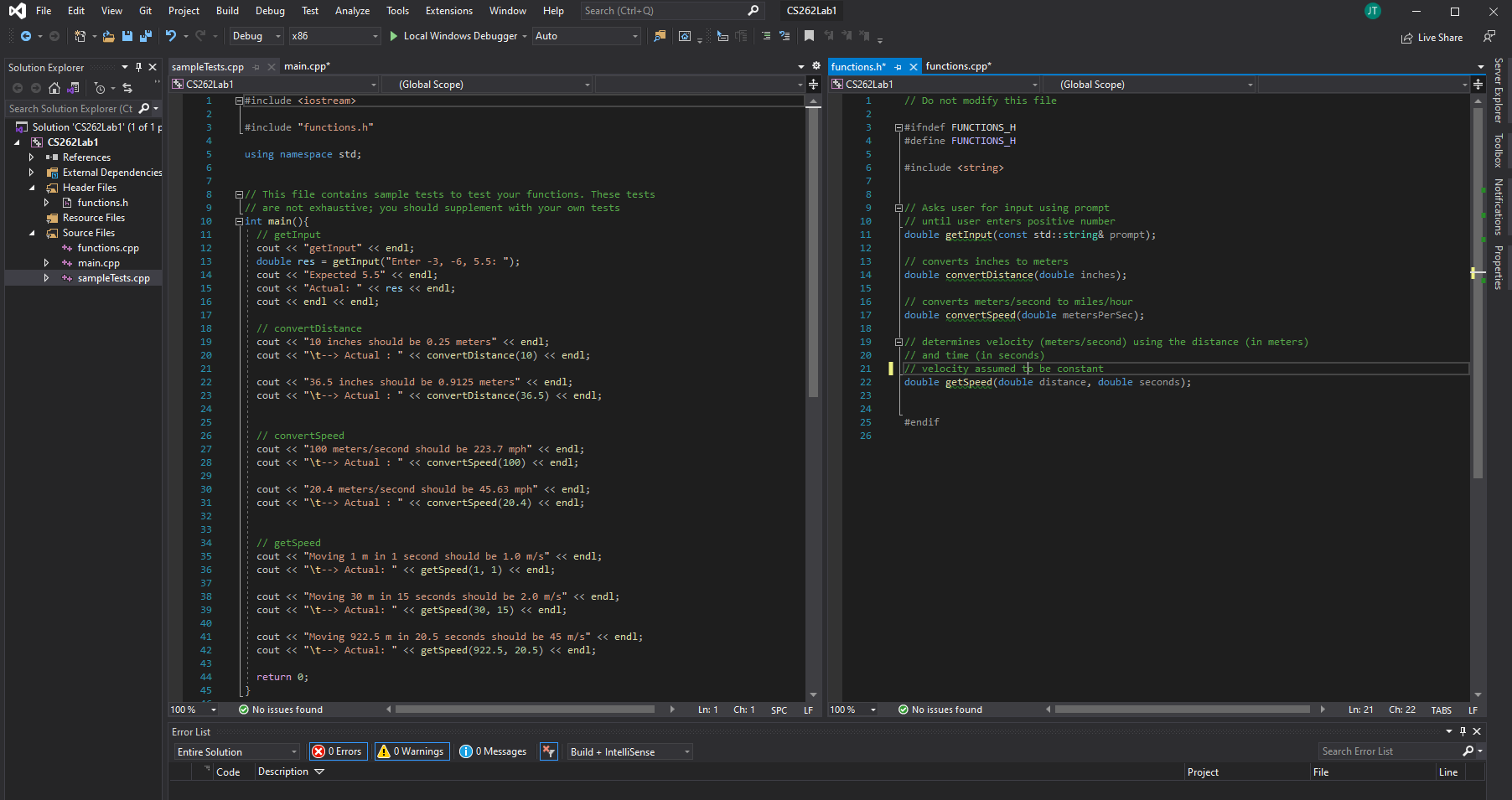 how fast a car is going. You will write a program that