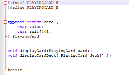 should look similar to the following: cen333-fa18% ./lab12 Random Card is: 2
