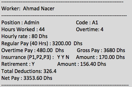 at one and half rate. In addition workers in position Admin/A1 and