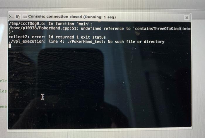 1 /include the essential files 2 #include > hand[i]; 28 29 30
