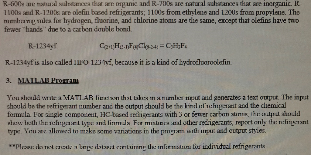 through R-50 are methane based refrigerants. R-100s are ethane based, and R-200s