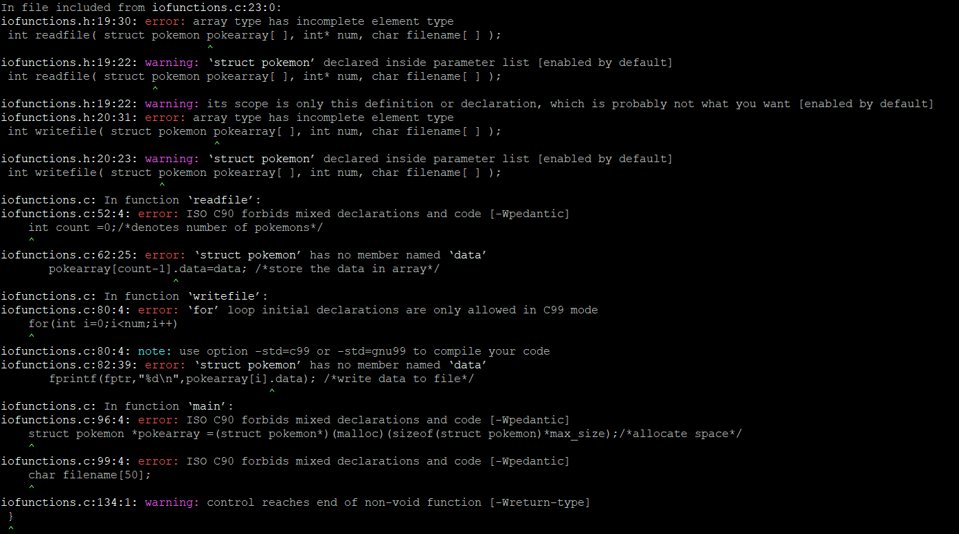 CAN SOMEONE FIX THE ERROR? THIS IS MY CODE: (THE STRUCT IS