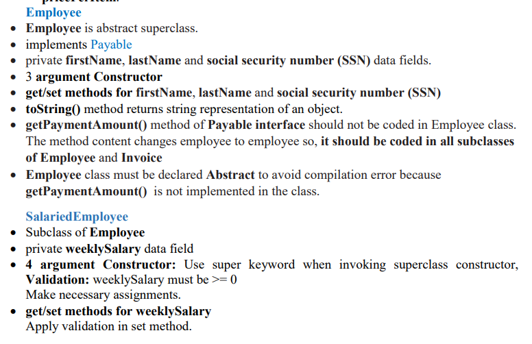 use earnings() method for this homework instead, getPaymentAmount() of Payable interface will