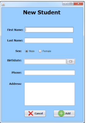 an application named advising assistant that will later be connected to a