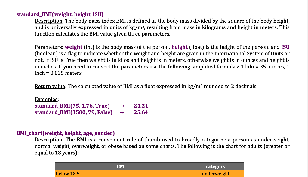 project 1, but you're going to implement the following functions. The signature
