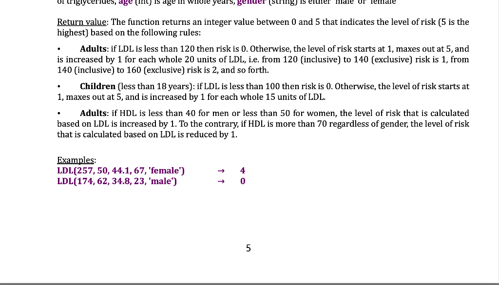 in this project. You should only implement these functions, it is the