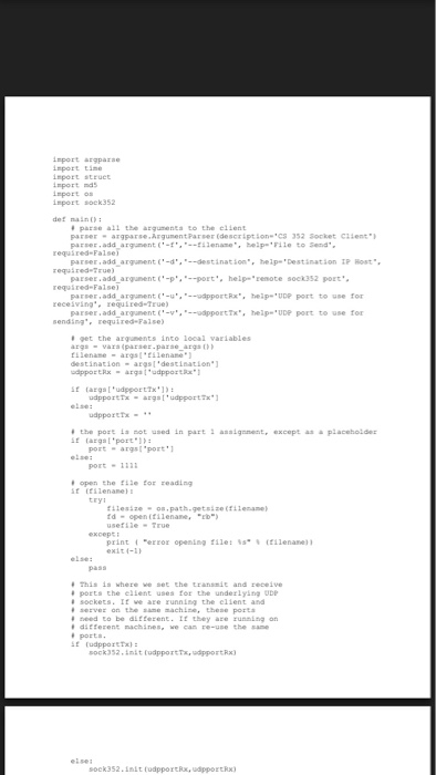 add security, port spaces, and concurency. As part of the project part