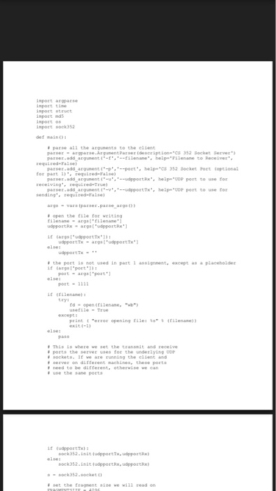 a skeleton definition of the class and methods you need to write.