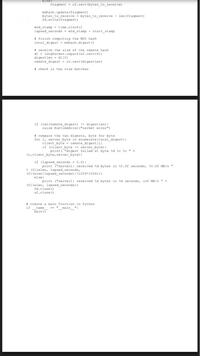the methods with your own code 2. olientl.pY :A Python client program
