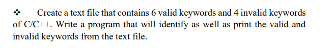 The Source code must be in C++ Language. Create a text file
