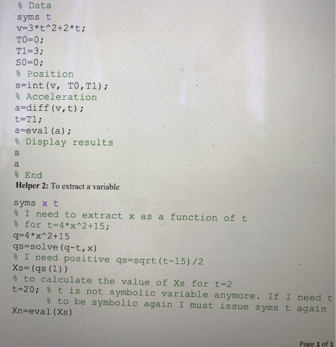 that solves example 12.2. When the program ran it must display only