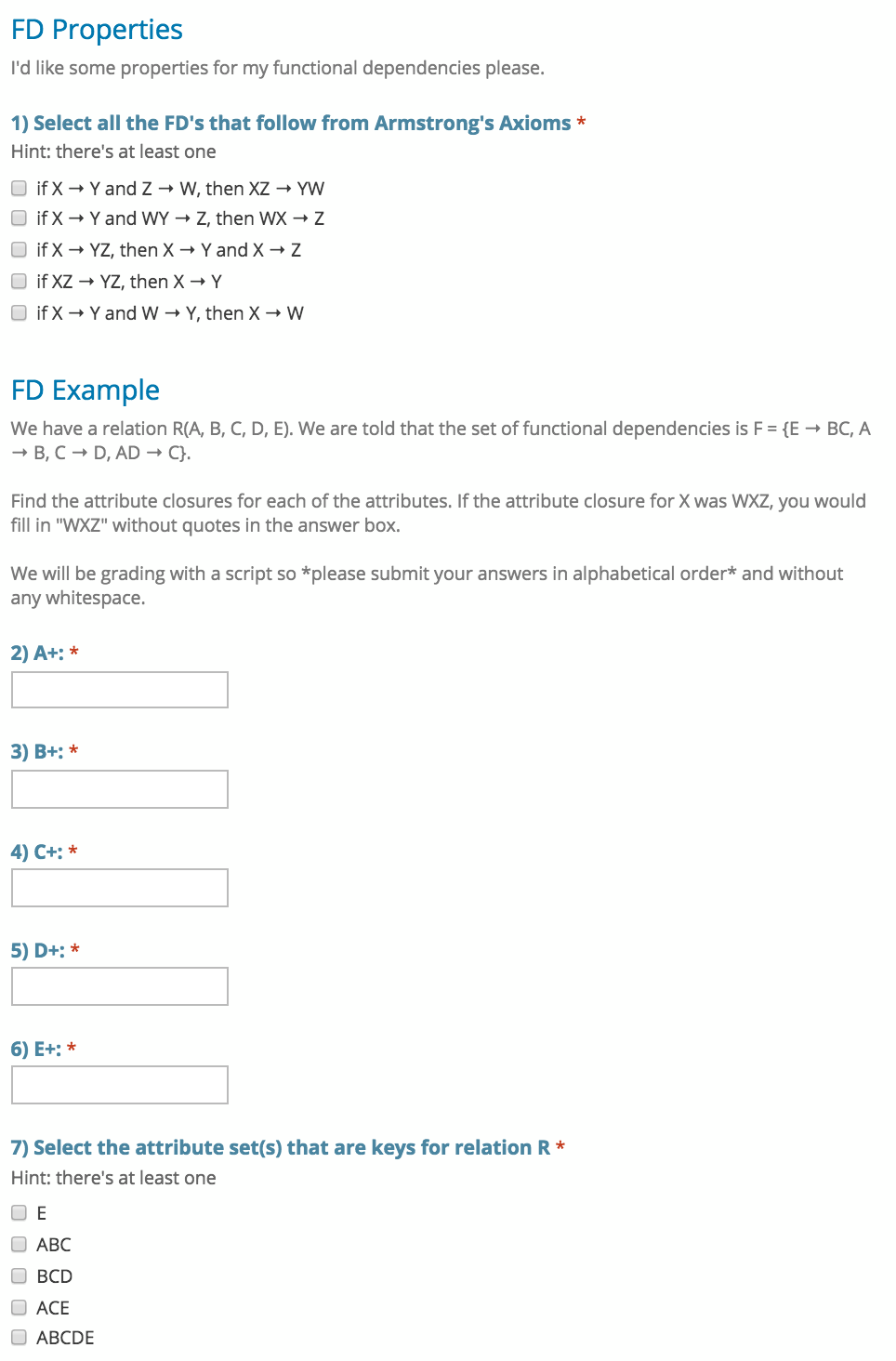 Please help me to solve these questions? Database class. Thank you... I'd