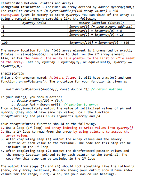  Relationship between Pointers and Arrays Background Information - Consider an array