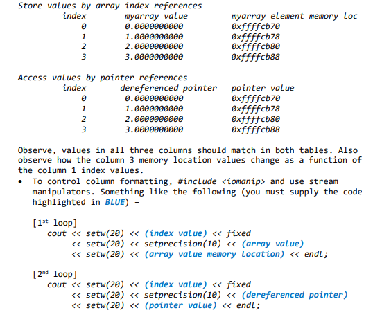defined by double myarray(100); The compiler carves out (8 bytes/double)*(100 array values)