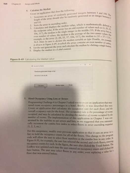 Box method to let the user into an array. The application should