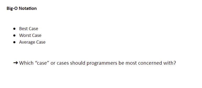 In computer terms definition. Big-o Notation Best Case Worst Case Average