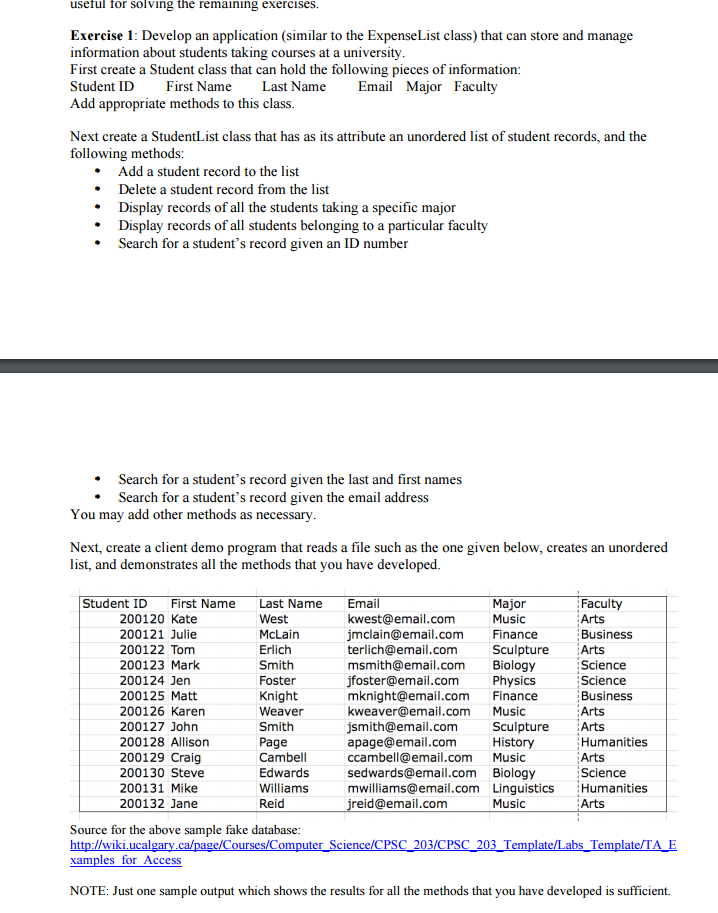  useiul for solving the remaining exercises Exercise 1: Develop an application