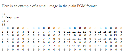 How do you read a PGM file's "matrix" into a 2D array