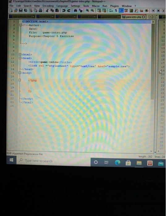 a picture of the sample.css if you need it), and theres game-intro.php